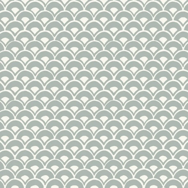 MK1151 Stacked Scallops Blue Wallpaper