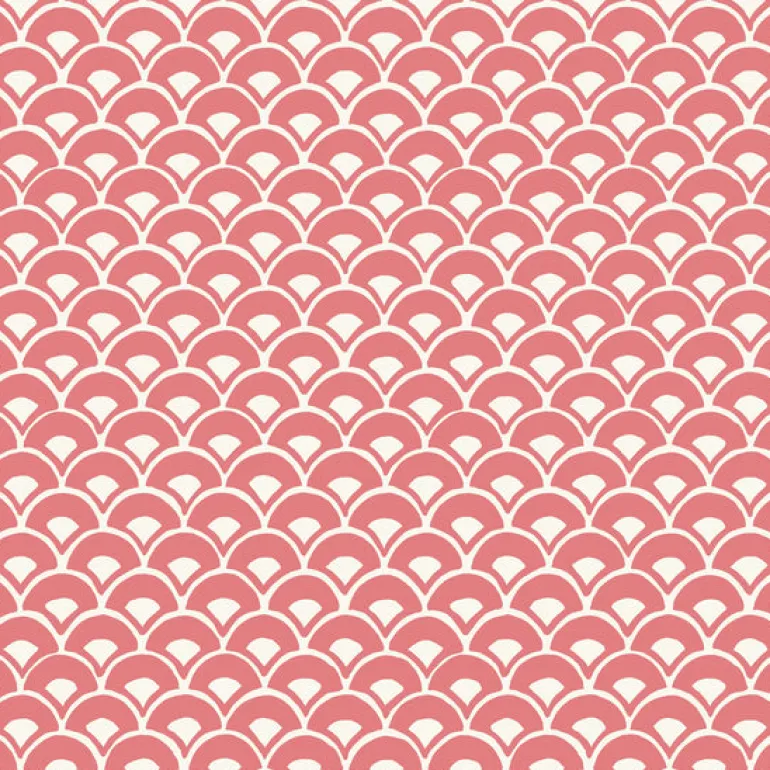 MK1155 Stacked Scallops Pink Wallpaper