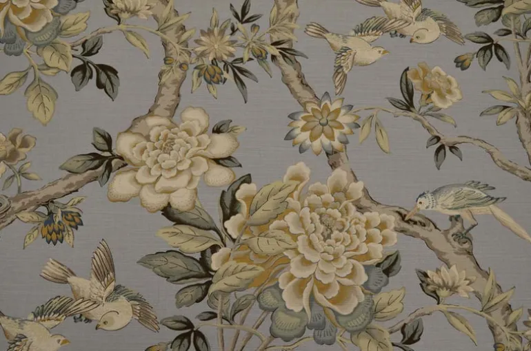 Mudan Platinum Waverly Fabric