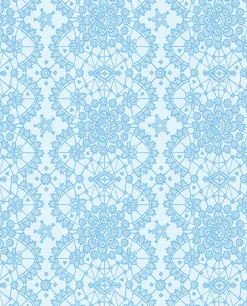 Myte Cyaan Lace Wallpaper