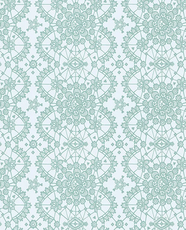 Myte Mint Lace Wallpaper