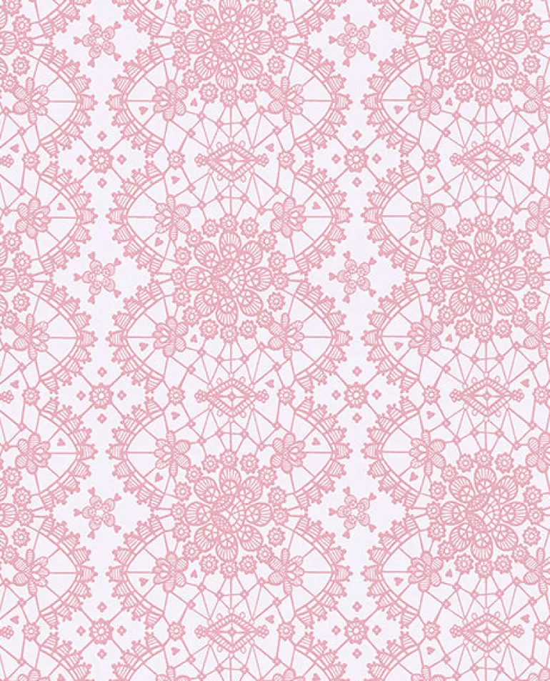Myte Pink Lace Wallpaper