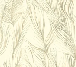 NA0502 Beige Peaceful Plume Wallpaper