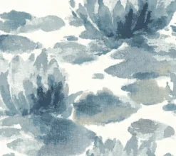 NA0527 Dark Blue Water Lily Wallpaper