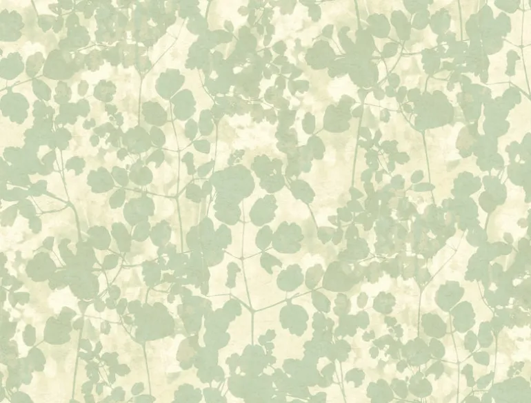 NA0517 Green Pressed Leaves Wallpaper