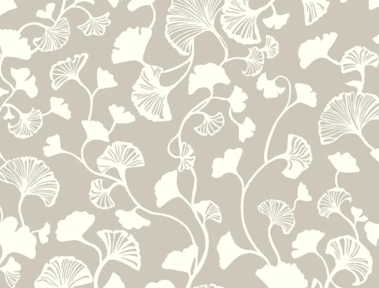 NA0572 Silver Gingko Trail Wallpaper