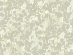 NA0518 Silver Pressed Leaves Wallpaper