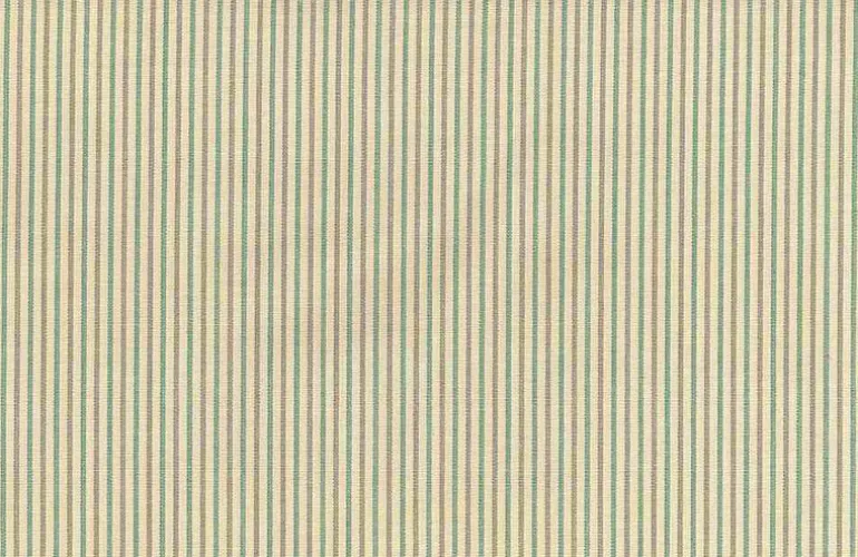 Nantucket Pinstripe Aqua Tan Laura Kiran Fabric