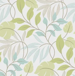 NU1657 Blue and Green Meadow Peel and Stick Wallpaper