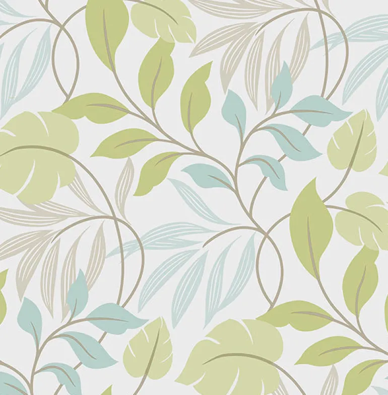 NU1657 Blue and Green Meadow Peel and Stick Wallpaper
