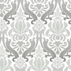 NU1827 Grey Nouveau Damask Peel And Stick Wallpaper