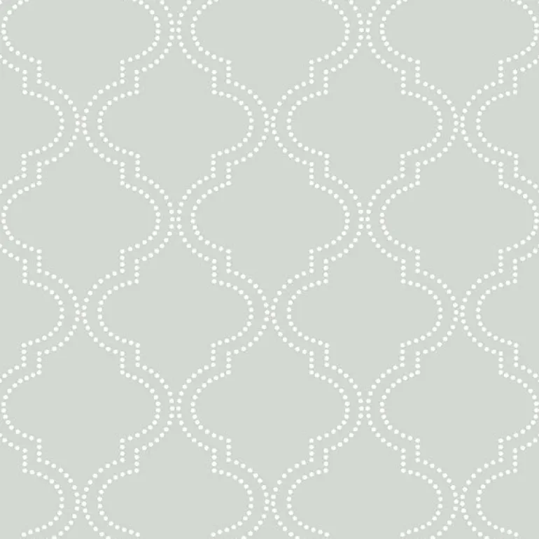 NU1649 Grey Quatrefoil Peel And Stick Wallpaper
