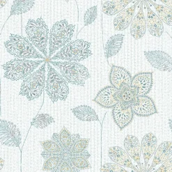 NU1697 Gypsy Floral Blue/Green Peel and Stick Wallpaper