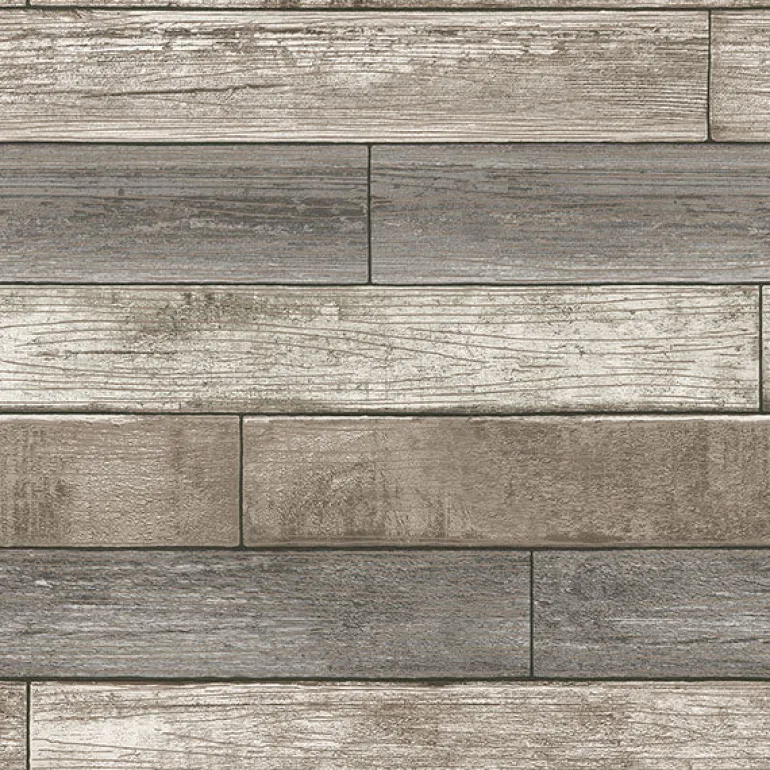 NU1690 Reclaimed Wood Plank Natural Peel and Stick Wallpaper