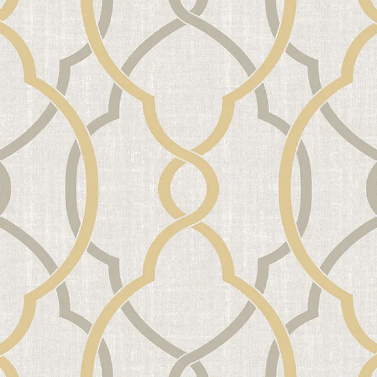 NU1695 Sausalito Taupe/Yellow Peel and Stick Wallpaper