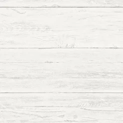 NU2187 Shiplap Off-White Wood Peel & Stick Wallpaper