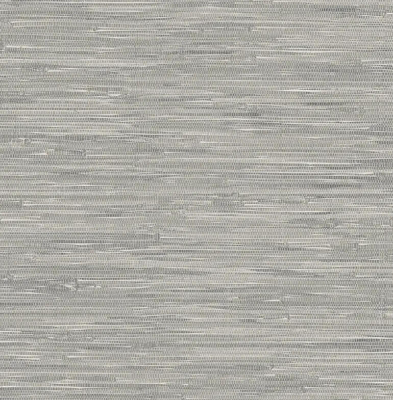 NU2083 Tibetan Grasscloth Grey Natural Peel and Stick Wallpaper