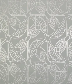 NW3527 Cartouche Blue/Silver Wallpaper