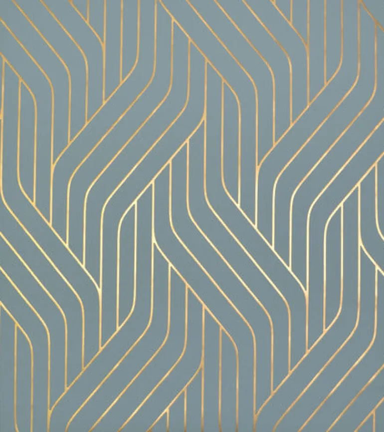 NW3520 Ebb And Flow Blue/Gold Wallpaper