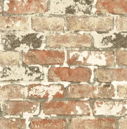 NW32301 Peel & Stick Weathered Red Brick NextWall Wallpaper