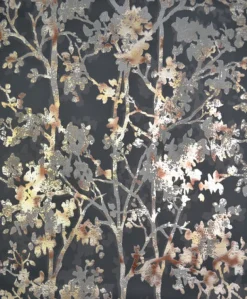 NW3580 Shimmering Foliage Black/Multi Wallpaper