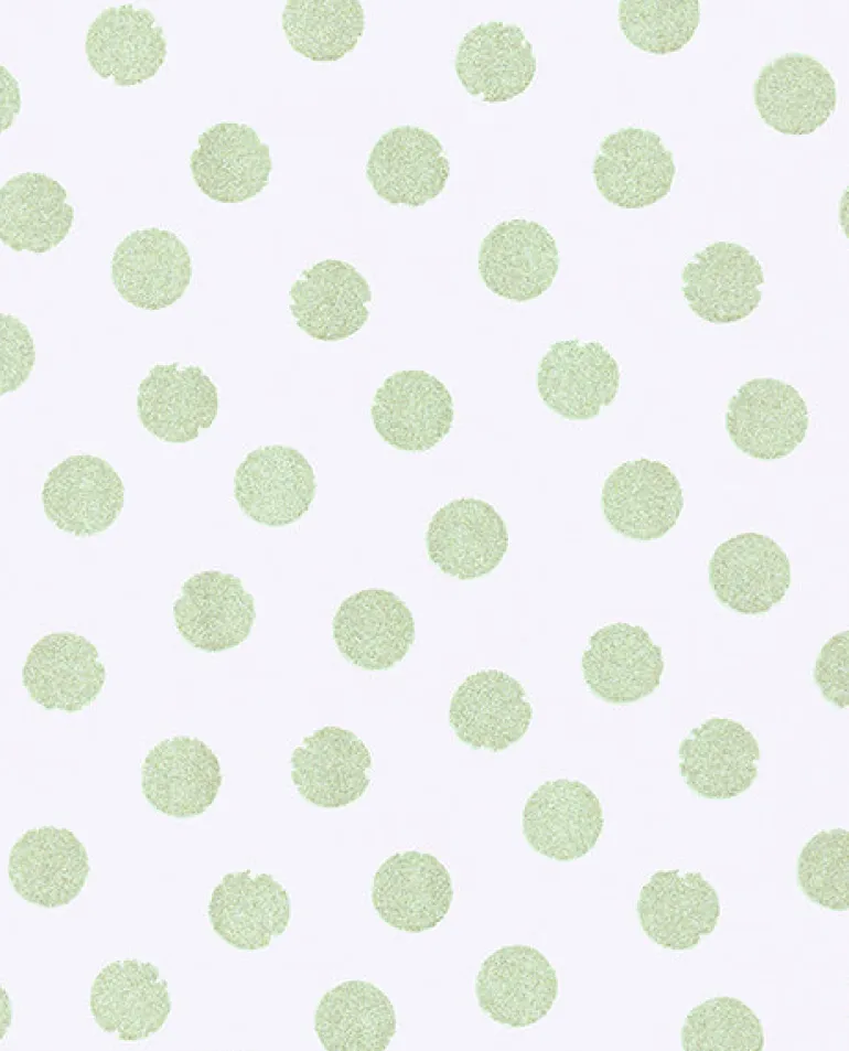 Odette Mint Stamped Dots Wallpaper