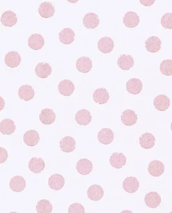 Odette Pink Stamped Dots Wallpaper