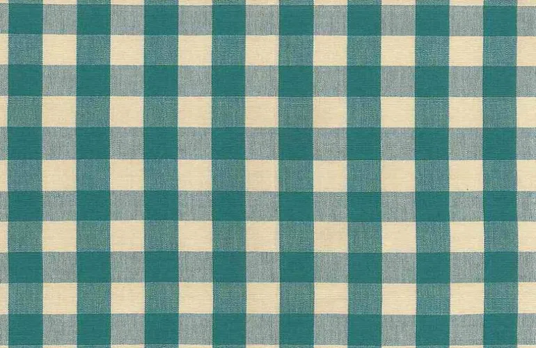 One Inch Check Turquoise Laura Kiran Fabric