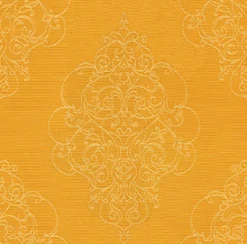 Ornamental 51 Yellow Fabric