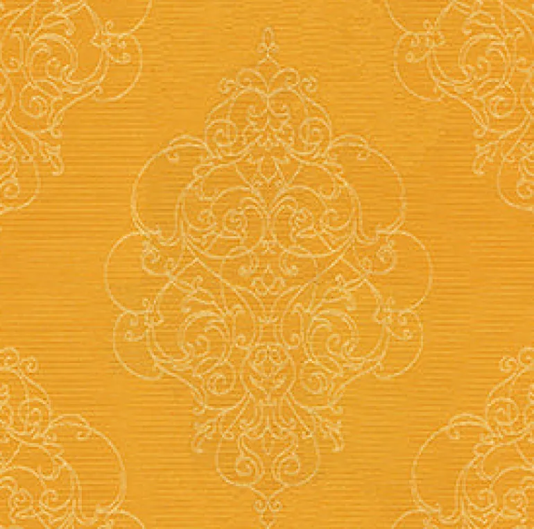 Ornamental 51 Yellow Fabric