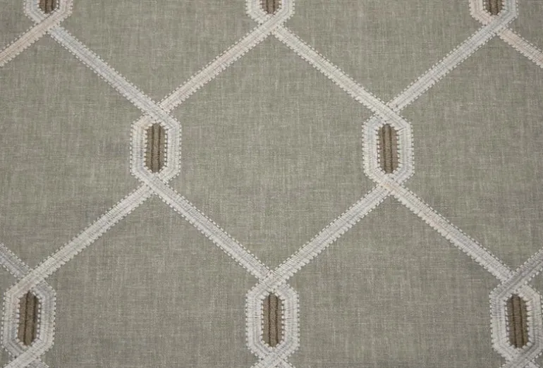 Patrick Fog Embroidered Trellis Swavelle Mill Creek Fabric