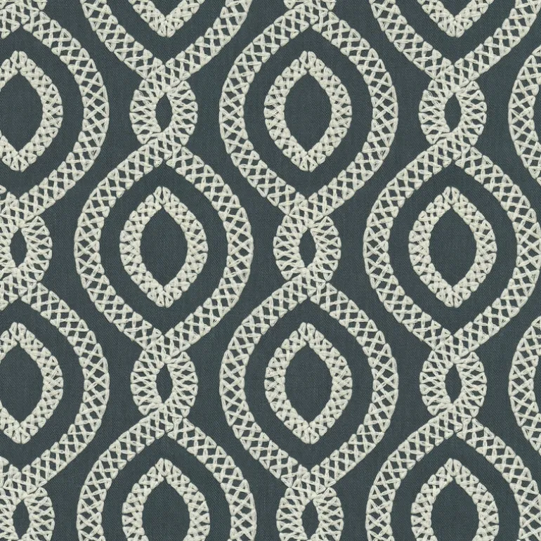 Pavilion EMB Indigo P/K Lifestyles Fabric