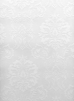 Plouf Paintable Damask Wallpaper