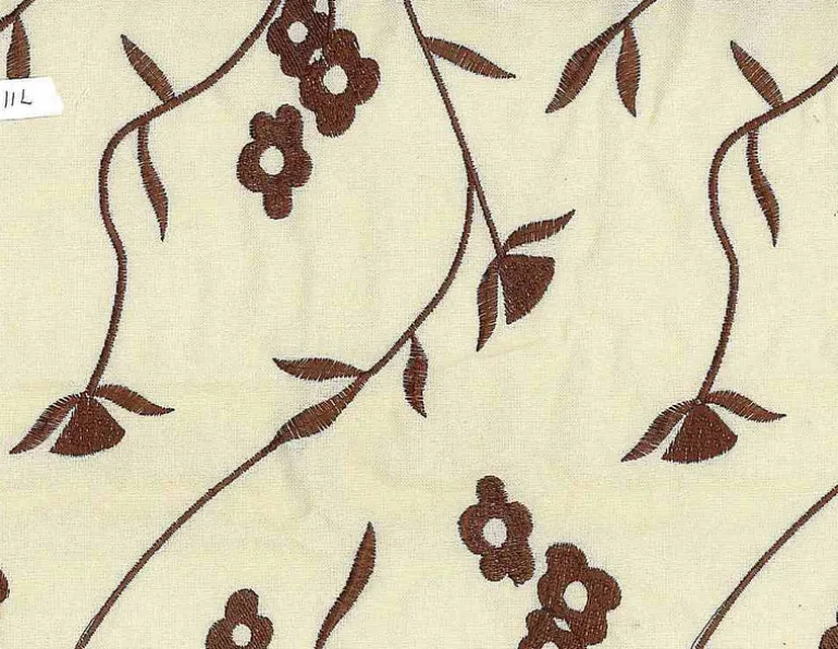 Plumblossom Chocolate Laura Kiran Fabric