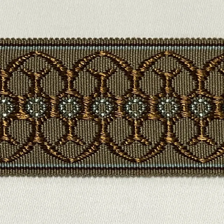 PQ230/09 Brown Blue Classical Elements Tape Trim