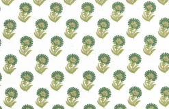 Puru Print Greens Laura Kiran Fabric