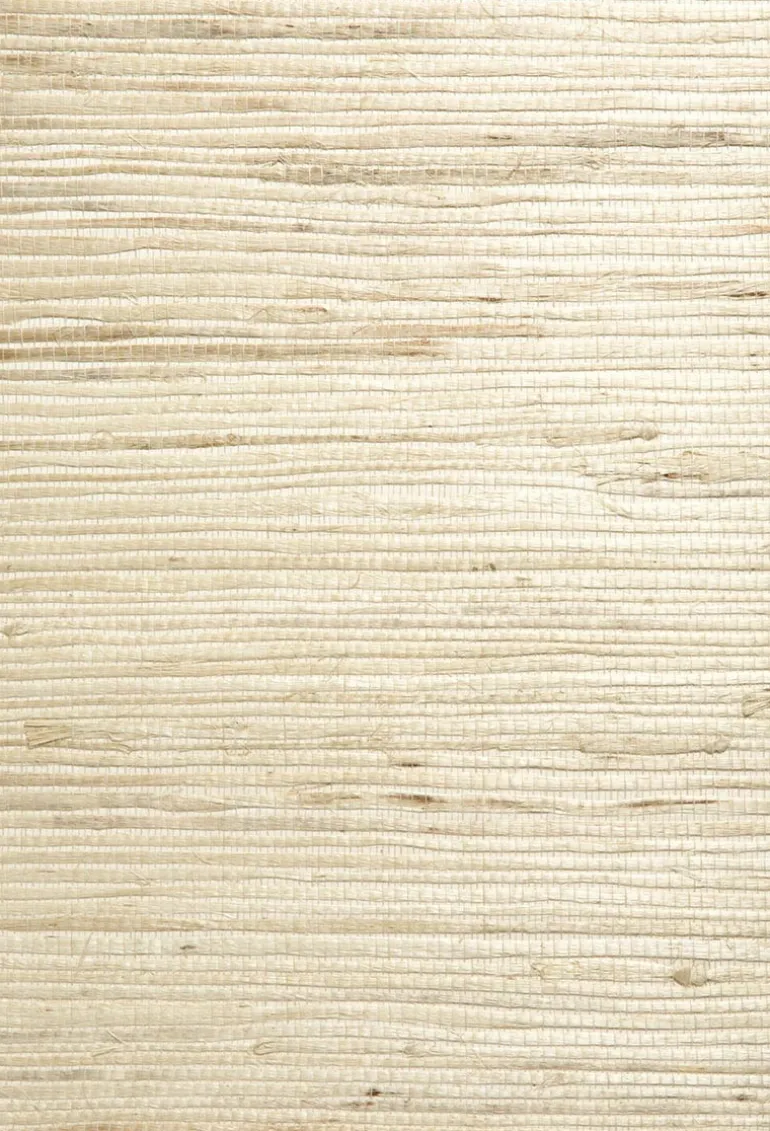 Qi Taupe Grasscloth Wallpaper