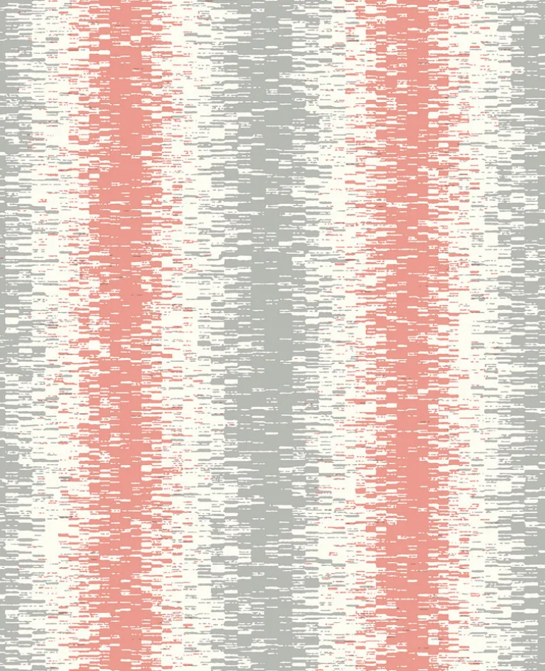 Quake Coral Abstract Stripe Wallpaper