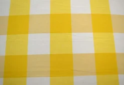 4" Yellow White Buffalo Check Fabric