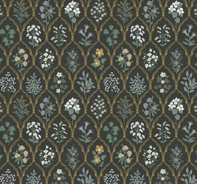 RI5133 Black/Cream Hawthorne Wallpaper