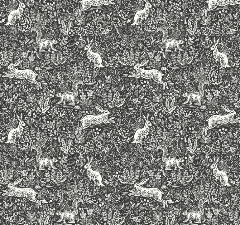 RI5105 Black/White Fable Wallpaper