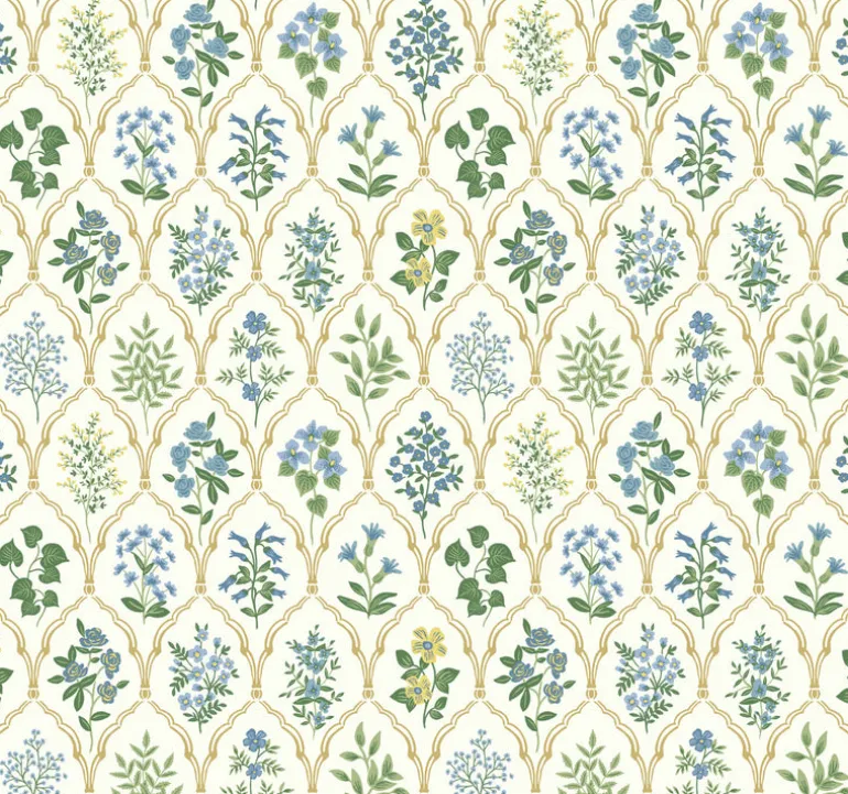 RI5132 Blue/Green Hawthorne Wallpaper