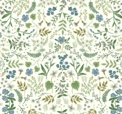 RI5155 Blue/Green Wildwood Wallpaper