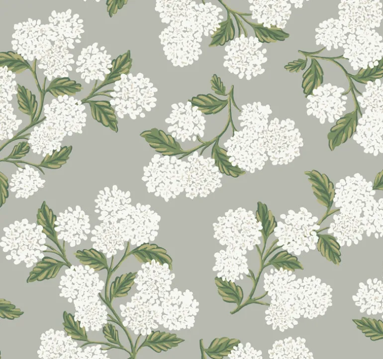 RI5144 Gray Hydrangea Wallpaper