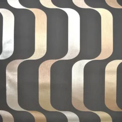 Ribbon Black Taupe Wallpaper