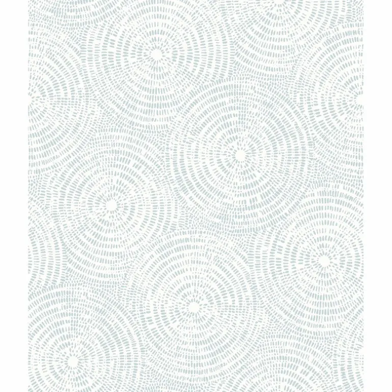 Ripple Light Blue Shibori Wallpaper