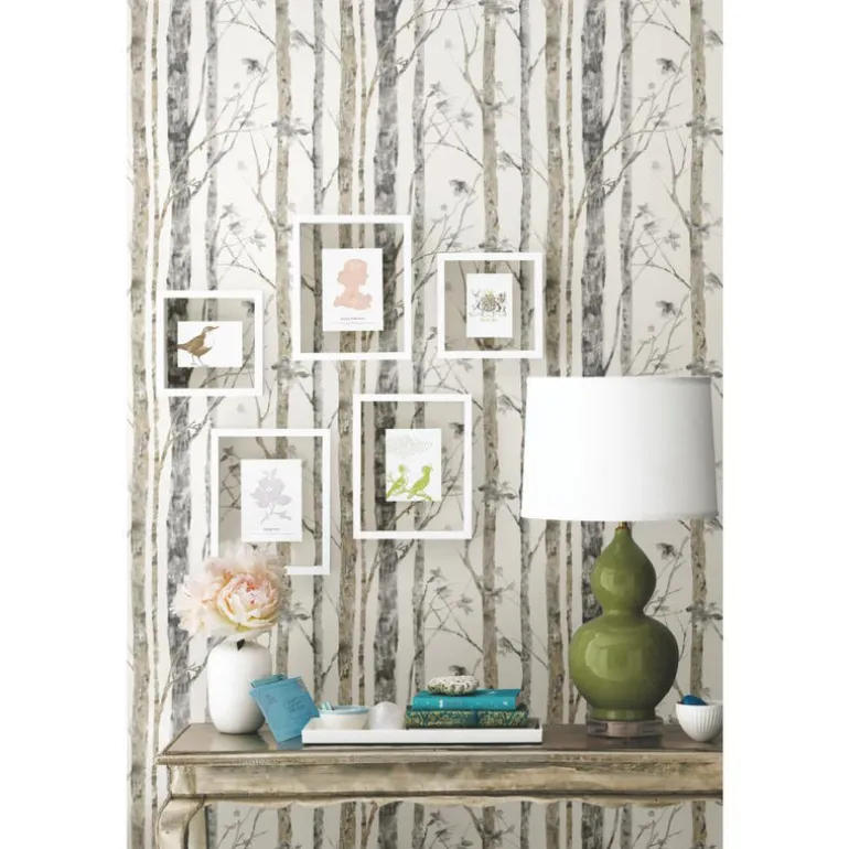 RMK9047WP Birch Trees Peel and Stick Wall Decor
