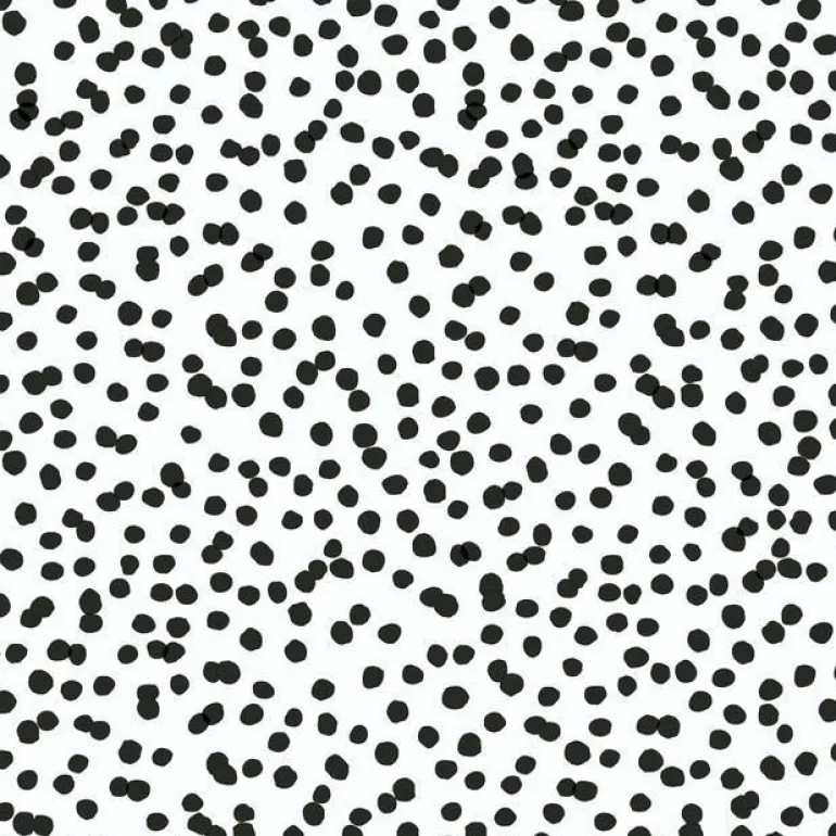 RMK11406WP Black White Polka Dot Spots Peel & Stick Wallpaper