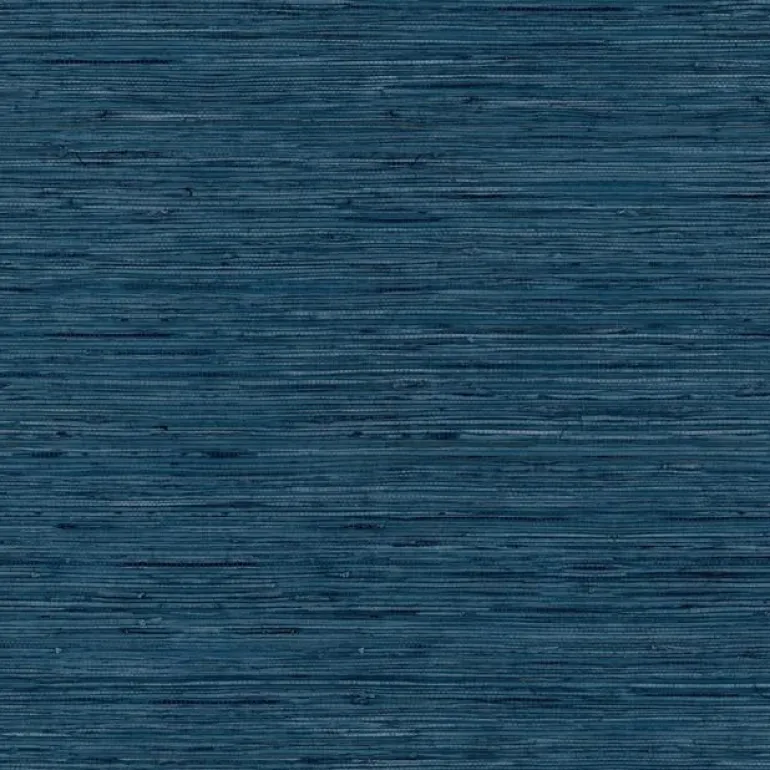 RMK11314WP Blue Faux Grasscloth Peel & Stick Wallpaper