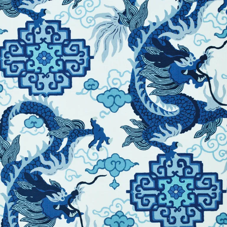 Royal Dragon Porcelain P/Kaufmann Fabric